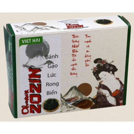 Bánh gạo lứt Zozin rong biển mè đen 125gr