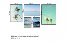 Bộ 5 Tranh Cây Dừa Và Biển Cả-Thế giới đồ gia dụng HMD
