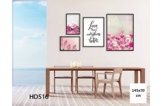 Bộ 4 Tranh Love Makes Everything Better-Thế giới đồ gia dụng HMD