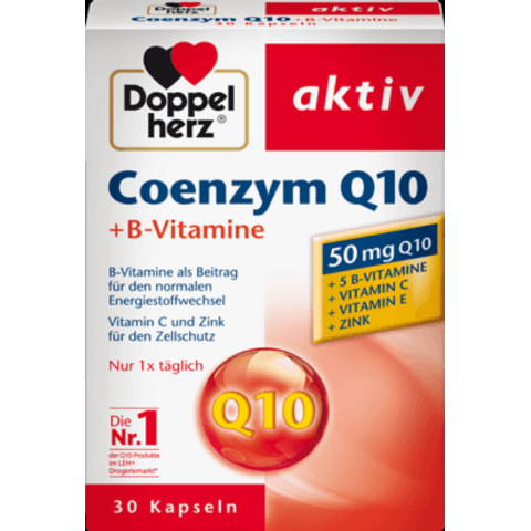 Viên uống bổ tim mạch Doppelherz Coenzym Q10+ Vitamine B (60