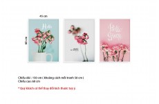 Bộ 3 Tranh Hello Spring-Thế giới đồ gia dụng HMD