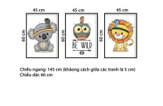 Bộ 3 Tranh Thổ Dân Ngộ Nghĩnh-Thế giới đồ gia dụng HMD