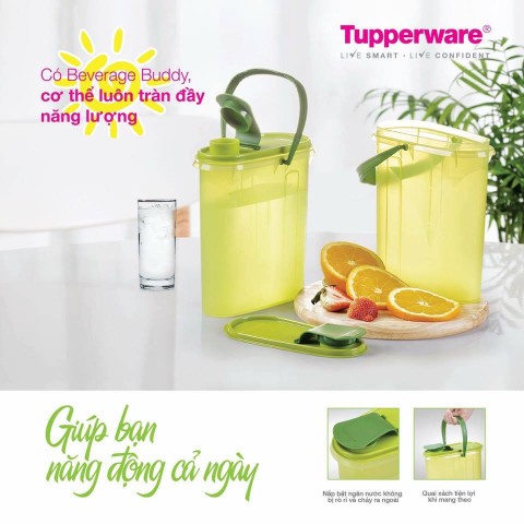Bình Nước Tupperware Beverage Buddy-Thế giới đồ gia dụng HMD