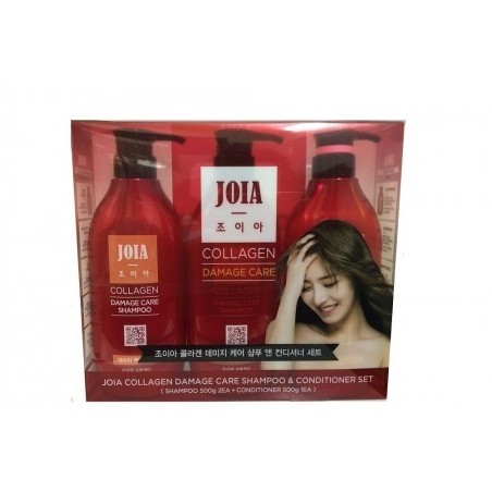 Bộ dầu gội, xả JOIA COLLAGEN 2 gội + 1 xả 500ml (phục hồi tóc hư tổn-Collagen Damage Care Set)