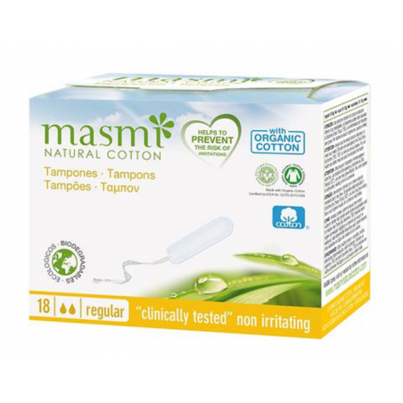 Tampon không cần đẩy 2 giọt hữu cơ Masmi (18m)