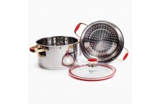 Nồi hấp Elmich Inox 304 Red Velvet 24cm EL5585-Thế giới đồ gia