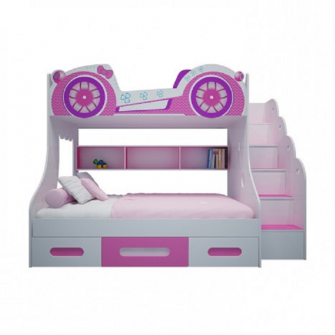 Giường tầng trẻ em xe Funny Car-Thế giới đồ gia dụng HMD