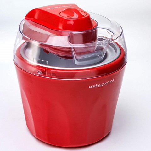 Máy làm kem Andrew James 1,45L, Đỏ-Thế giới đồ gia dụng HMD