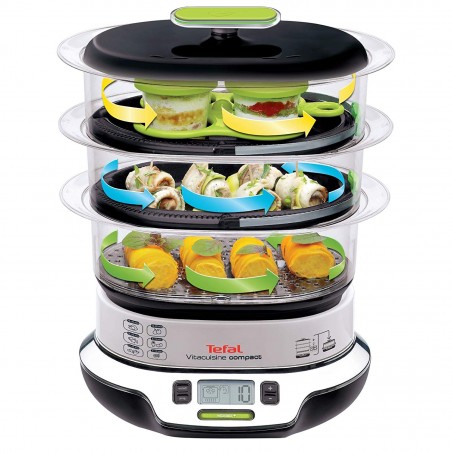 Nồi hấp thực phẩm 3 tầng Tefal VS4003, 1800W