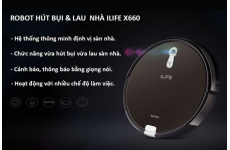 Ilife x660 cảm biến laser 360 độ lập trình đường đi, có lau, tự