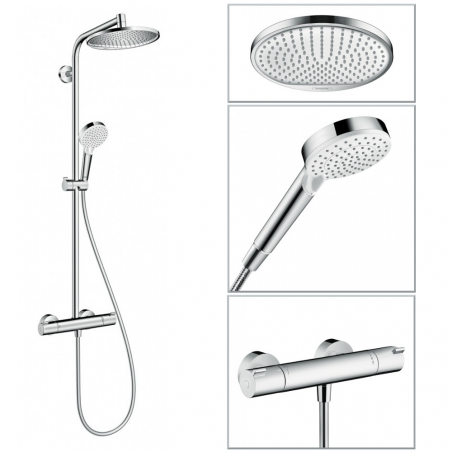 Bộ Sen cây Bát tròn 2 Xả Hansgrohe Crometta S240 27267000