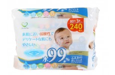 Set 3 gói 80 tờ giấy ướt cho bé (mã mới)-Thế giới đồ gia dụng