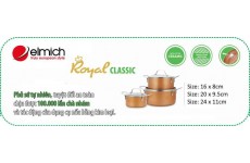 Bộ nồi phủ sứ an toàn đáy từ ELMICH ROYAL CLASSIC EL-3700-Thế