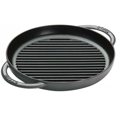 Chảo gang nướng Staub, màu xám, 26cm