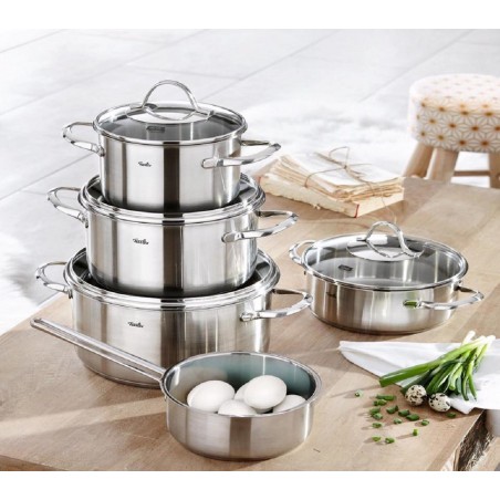 Bộ nồi Inox nắp kính Fissler Palermo 5 món