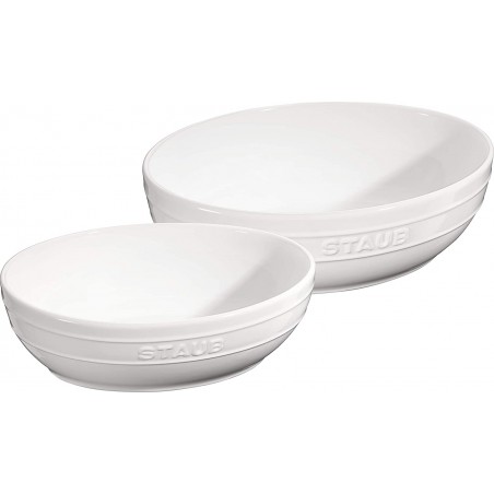 Bộ bát salad sứ Staub, 2 bát, hình oval