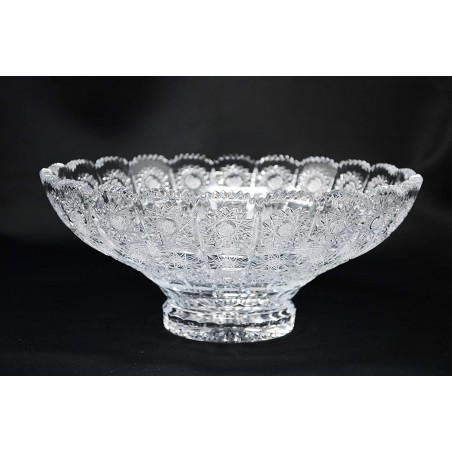 Đĩa pha lê chân đứng Bohemia Glass Bowl, 25cm