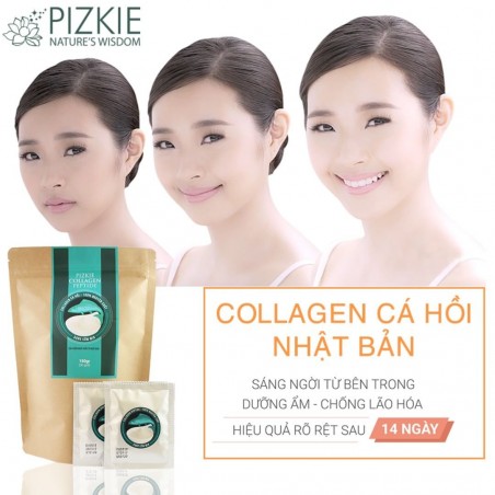 Liệu trình Collagen Cá hồi 2 tháng - Pizkie