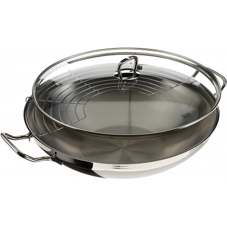 Chảo sâu lòng nắp vung kính Silit Primo Wok 36cm