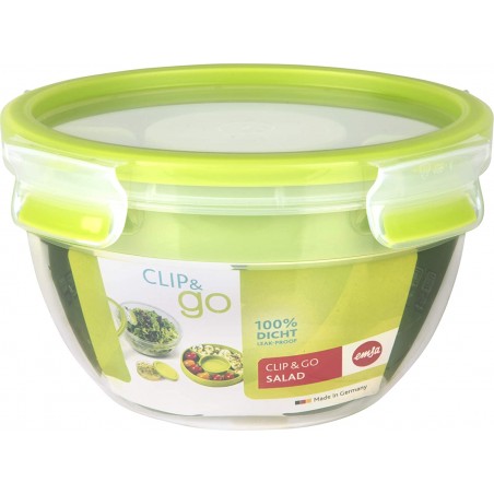 Hộp đựng salad chia ngăn Emsa Clip & Go, 2 tầng