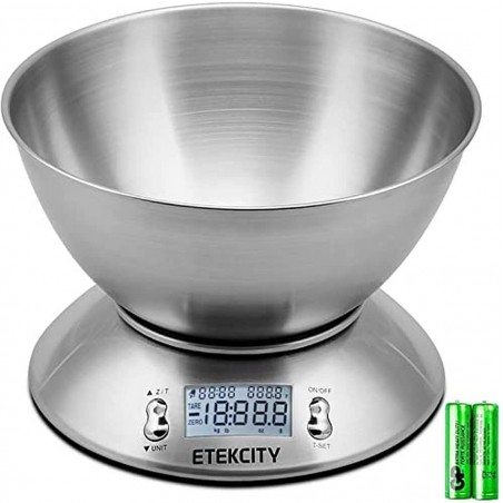 Cân điện tử nhà bếp Etekcity EK4150, 5kg, có bát inox