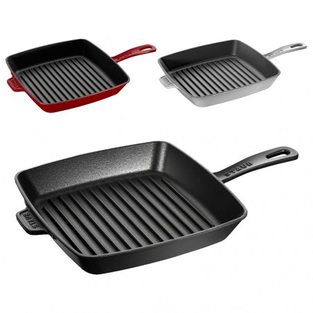 Chảo gang Staub Grill Pan, 26cm, hình vuông