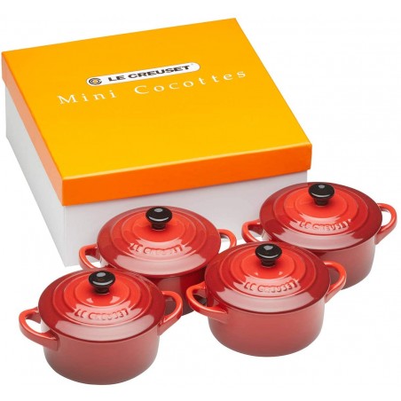 Bộ nồi sứ tròn Le Creuset mini 4 cái, 200ml