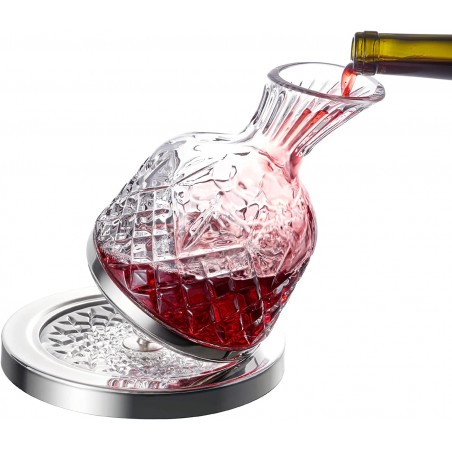 Bình đựng rượu pha lê Paysky, xoay 360 độ, 1,2 lít