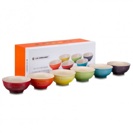 Bộ bát sứ cầu vồng Le Creuset Bowl 10,5cm, 6 bát