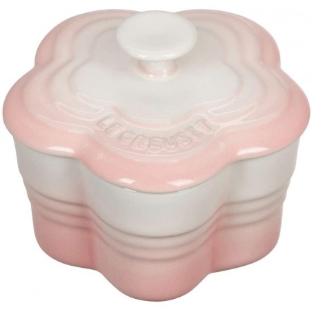 Hũ sứ hình hoa Le Creuset, có nắp