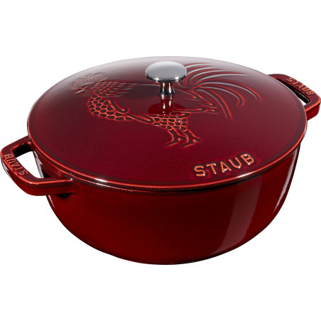 Nồi gang Staub Ro.Cocotte 24cm, hình gà trống