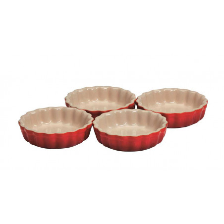 Bộ khuôn bánh Le Creuset Tarte 11cm, 4 chiếc