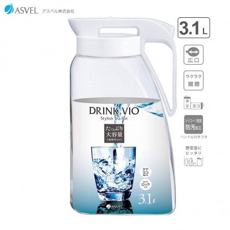 Bình nước nắp khóa Asvel Drink Vio 3,1 lít