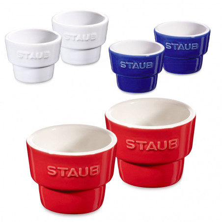 Bộ cốc sứ để trứng Staub, 6 chiếc