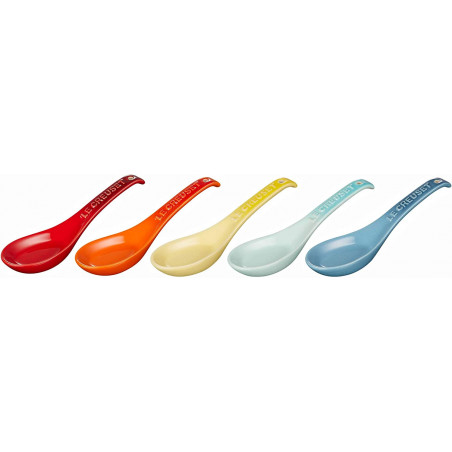 Bộ thìa sứ Le Creuset Rainbow Neo Renge, 5 chiếc