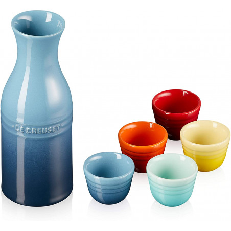 Bộ bình cốc Le Creuset Sake Rainbow, 1 bình 5 cốc