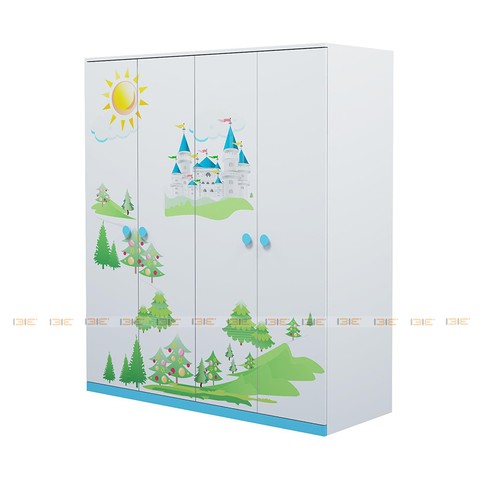 Tủ quần áo trẻ em lâu đài-Thế giới đồ gia dụng HMD
