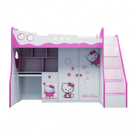 Giường tầng trẻ em 3 trong 1 hello kitty