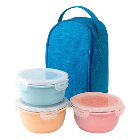 Ceramic Lunch Box Pastel 3EA x 400ml