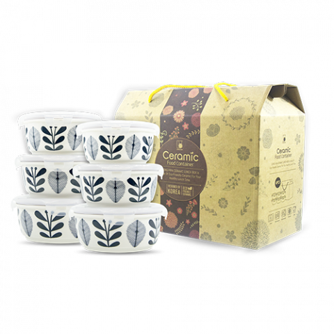 Bộ 6 hộp sứ đựng thực phẩm cao cấp Dong Hwa-Thế giới đồ gia