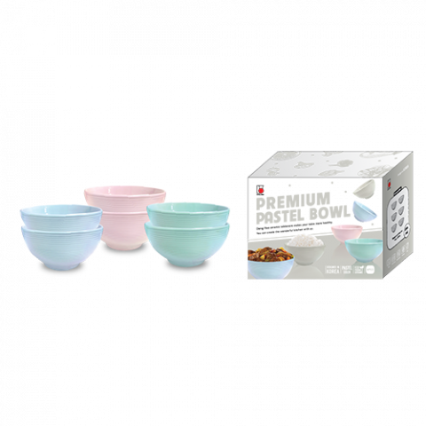 Bộ 6 chén sứ cao cấp Dong Hwa màu pastel vân xoắn ốc cỡ